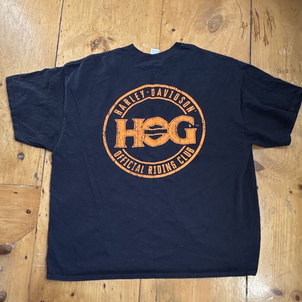 Glidden HOG Harley Davidson Men's T Shirt 2XL  2000-2010 Black